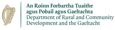 The Department of Rural and Community Development and the Gaeltacht logo