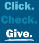 Click, Check, Give image