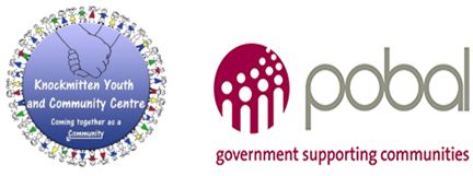 Knockmitten Youth & Community Association & Pobal logo