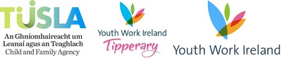 Tusla, Youth Work Ireland Tipperary, & Youth Work Ireland logos